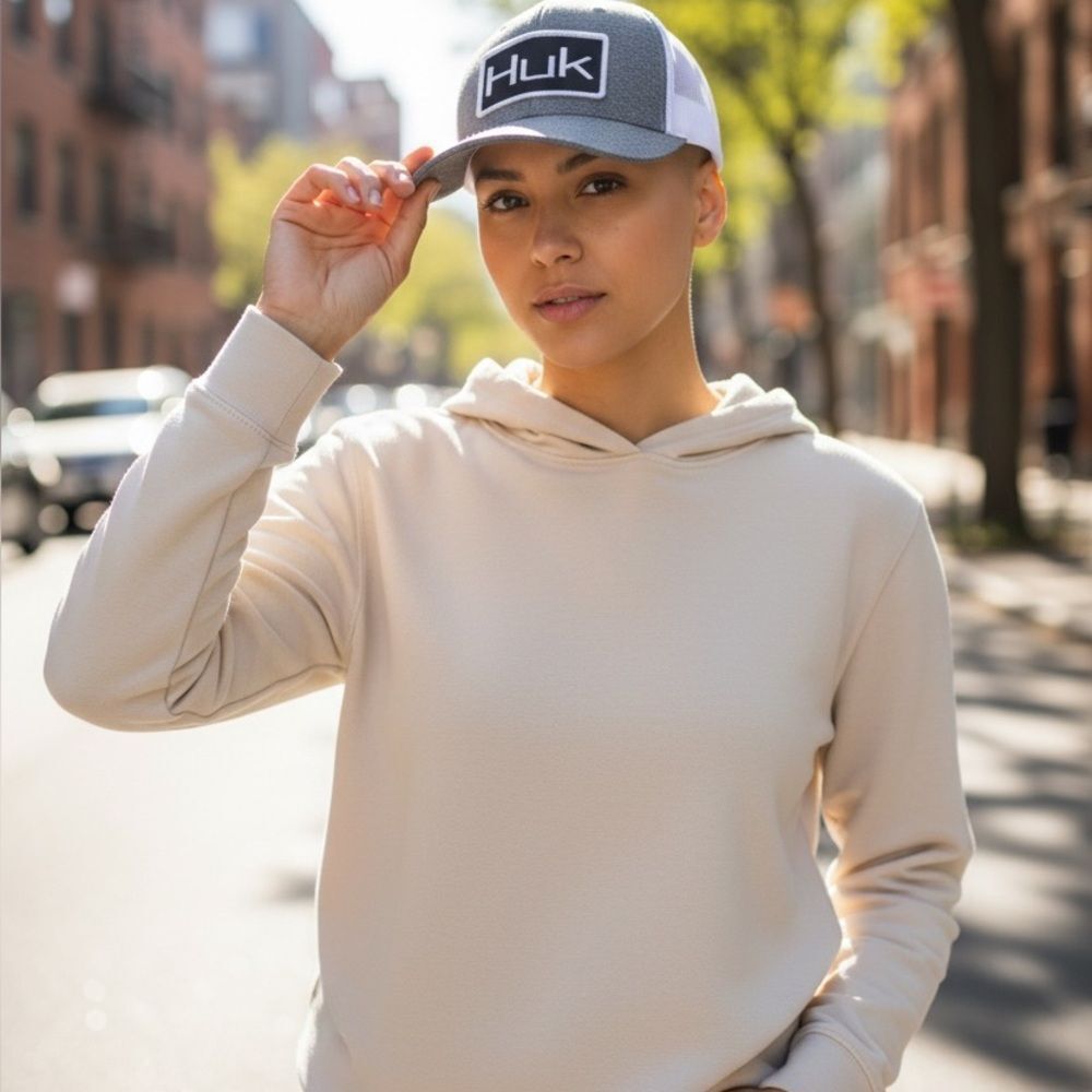 HUK Grey and Black Snapback